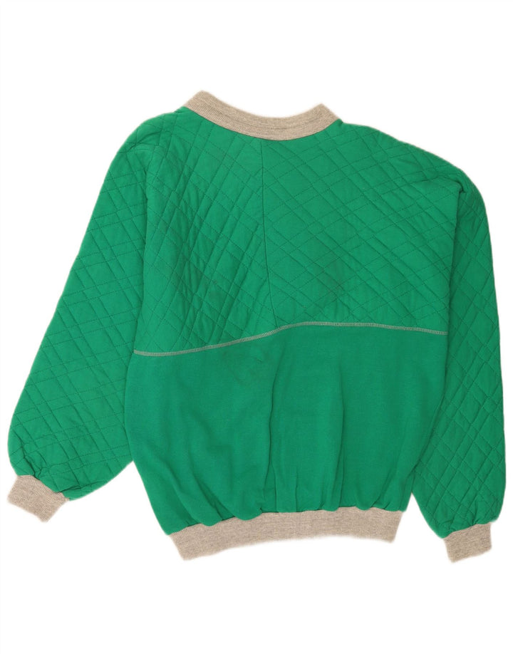 Moletom gráfico masculino vintage Jumper grande algodão verde retrô