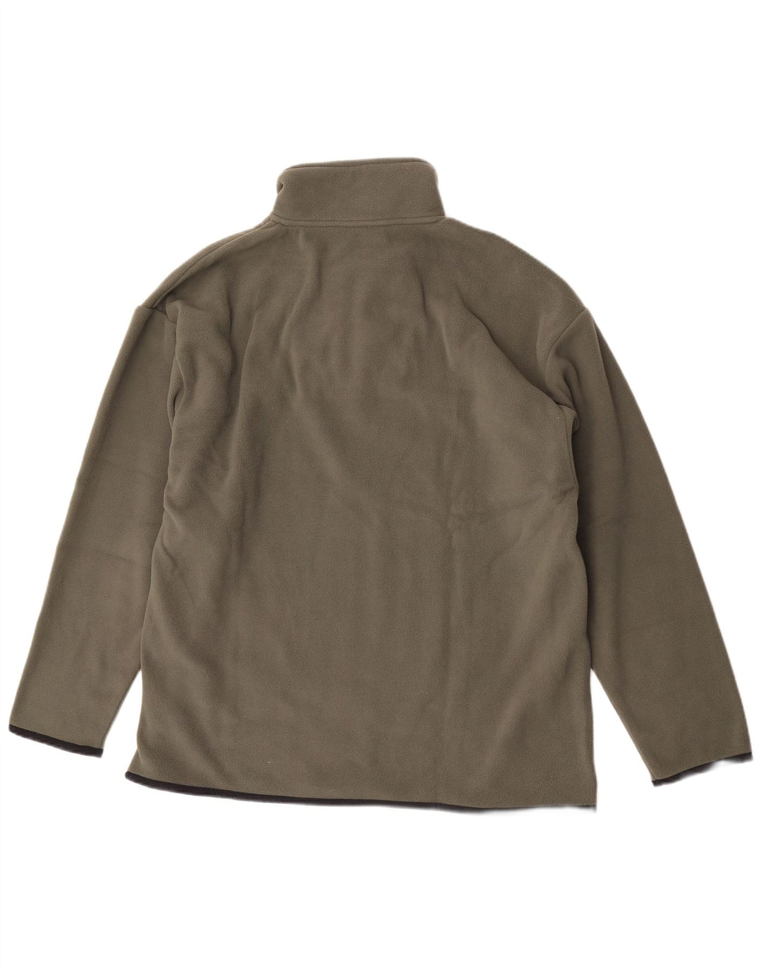 Reebok Mens Zip Neck Fleece Jumper Grande Poliéster Cáqui