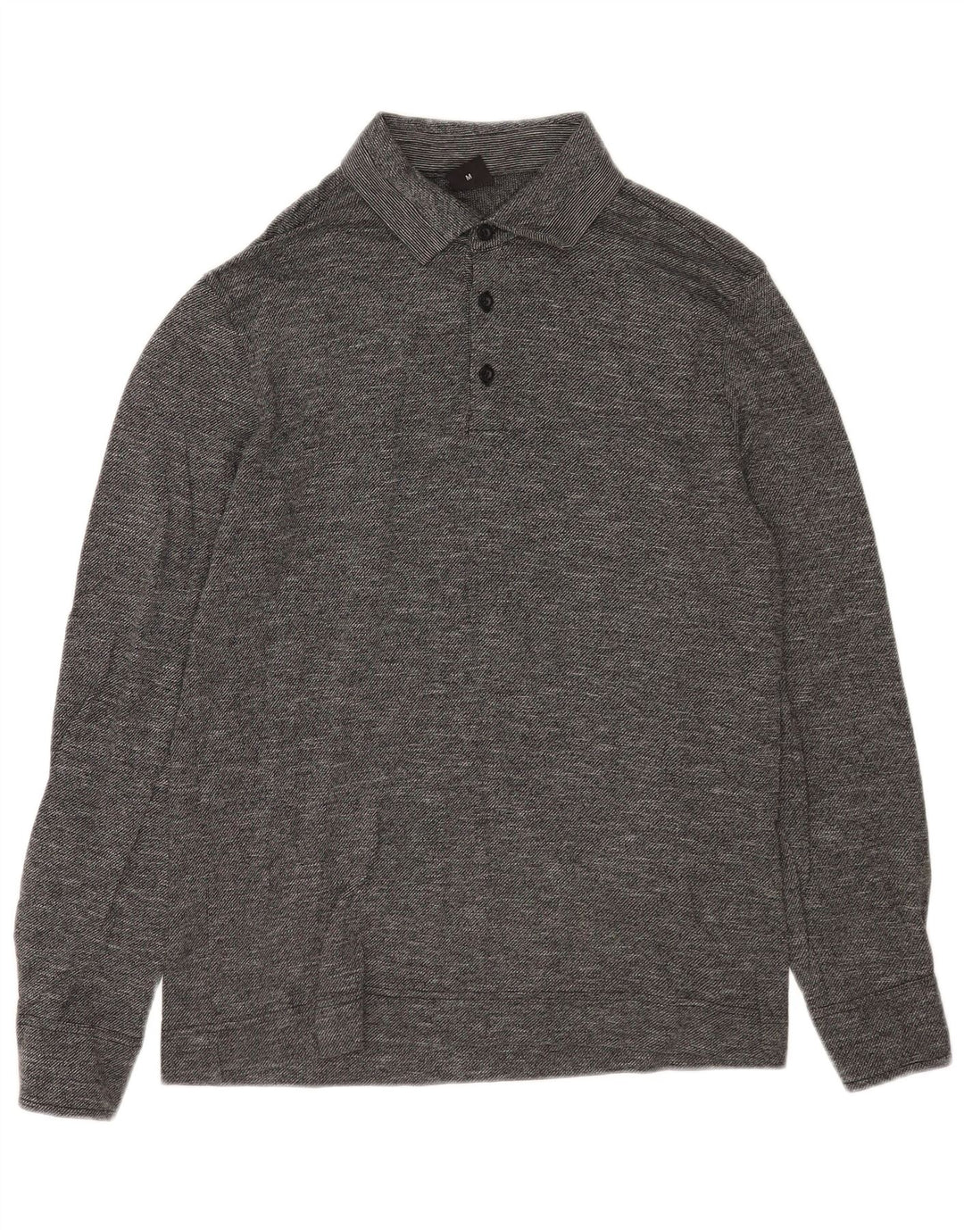 Camisa polo masculina de rugby Hugo Boss Regular Fit cinza médio manchado