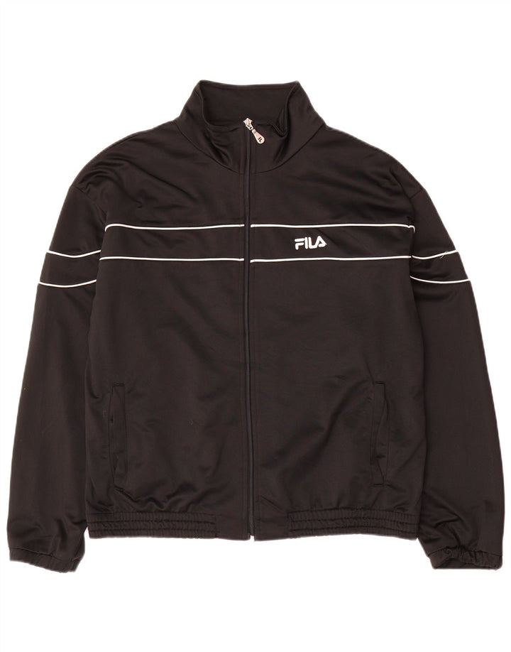 Fila Mens Tracksuit Top Jacket Médio Poliéster Preto