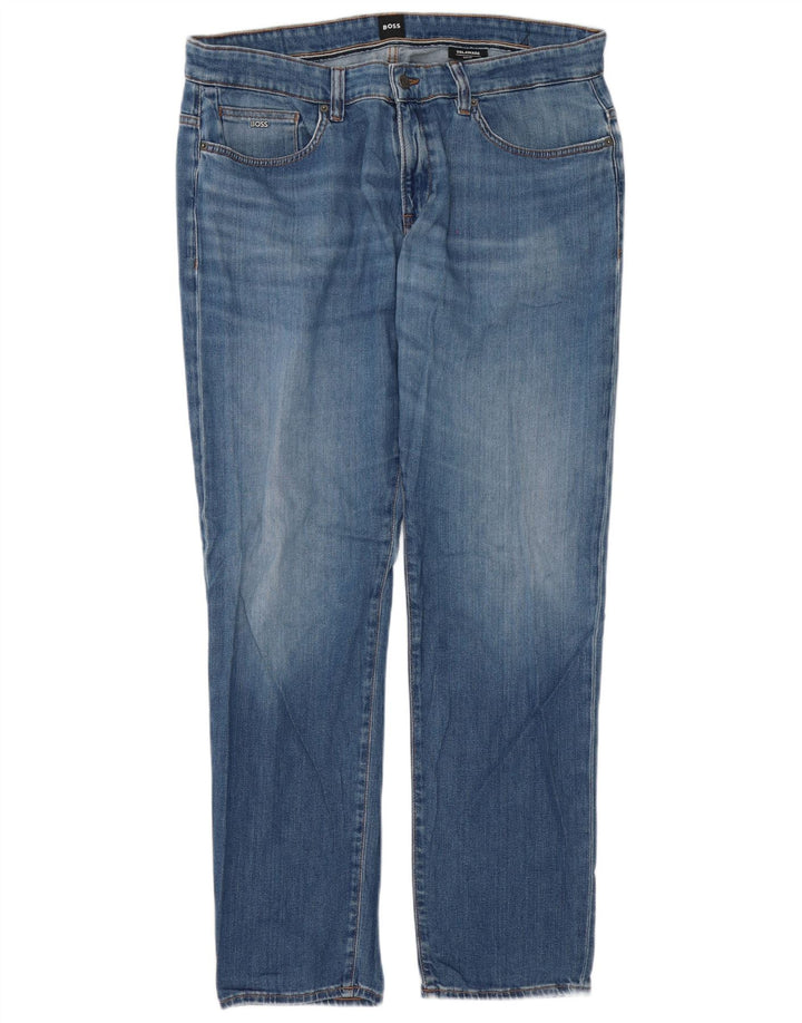Hugo Boss Masculino Delaware Slim Jeans W40 L32 Azul