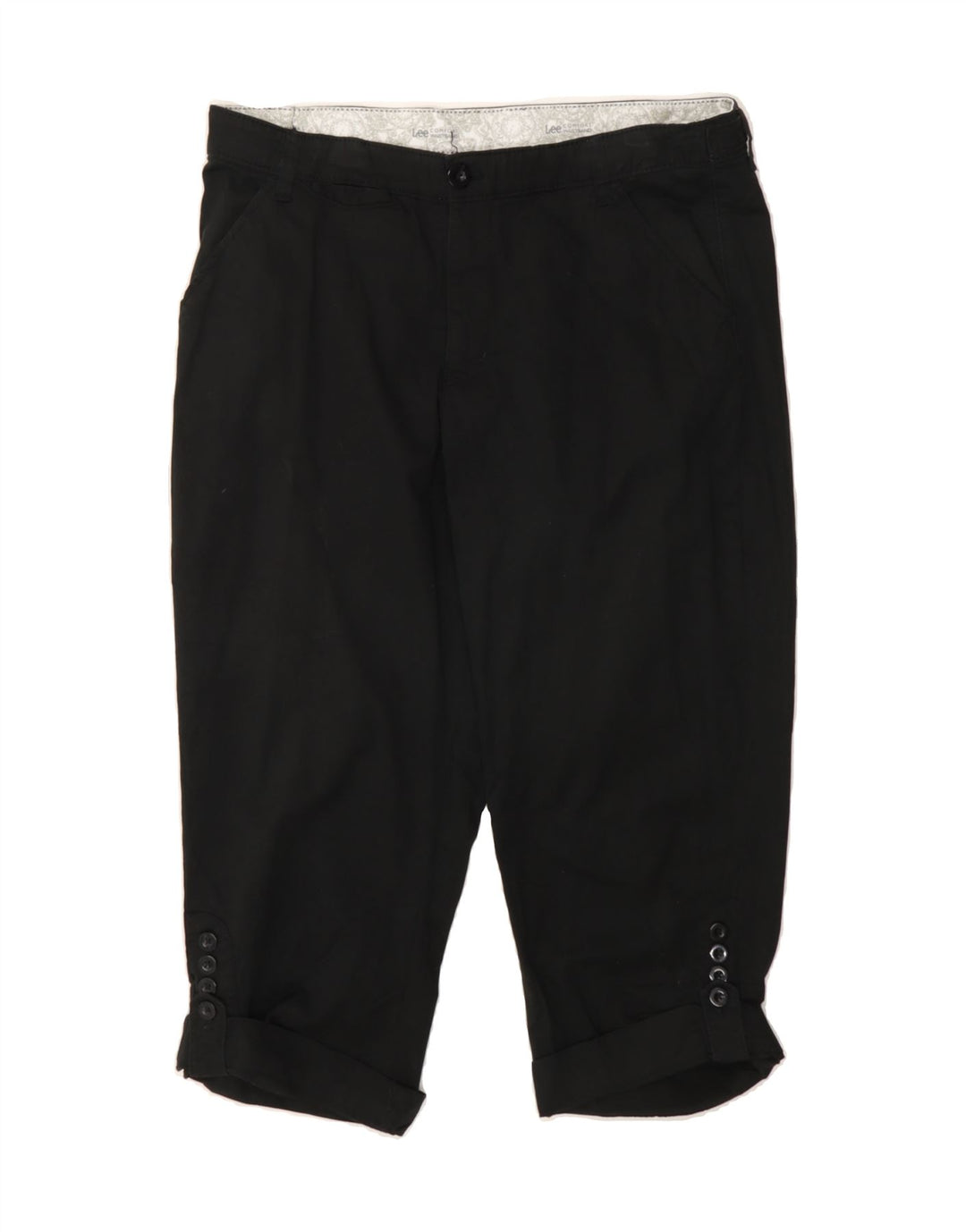 LEE Womens Capri Trousers US 14 XL W32 L21 Black Cotton Vintage Lee and Second-Hand Lee from Messina Hembry 