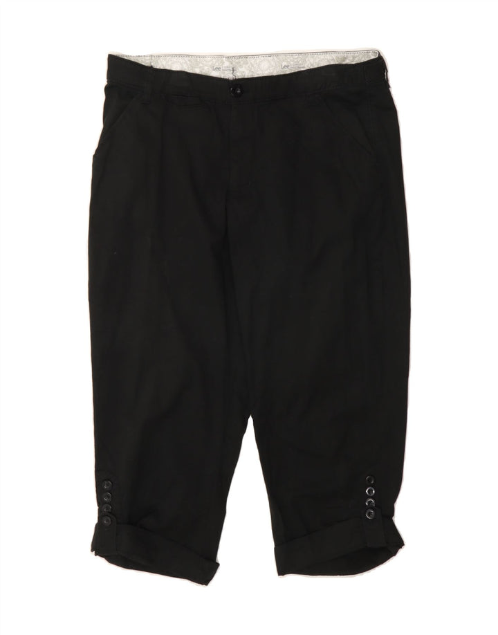 LEE Womens Capri Trousers US 14 XL W32 L21 Black Cotton Vintage Lee and Second-Hand Lee from Messina Hembry 