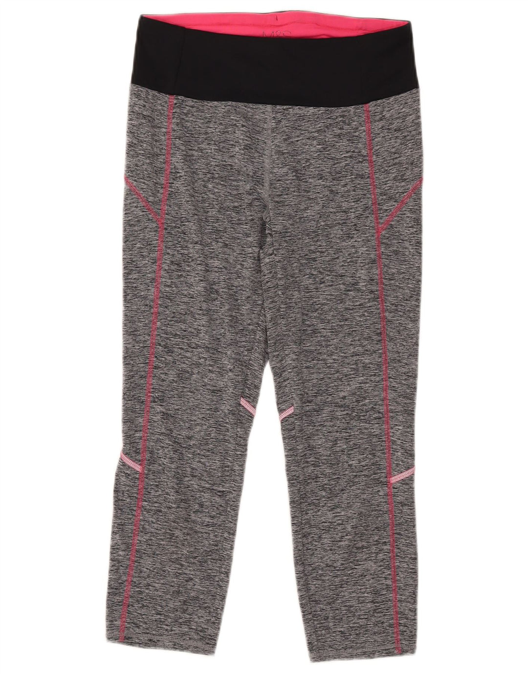 Leggings capri femininos MARKS & SPENCER Reino Unido 10 bloco colorido cinza pequeno