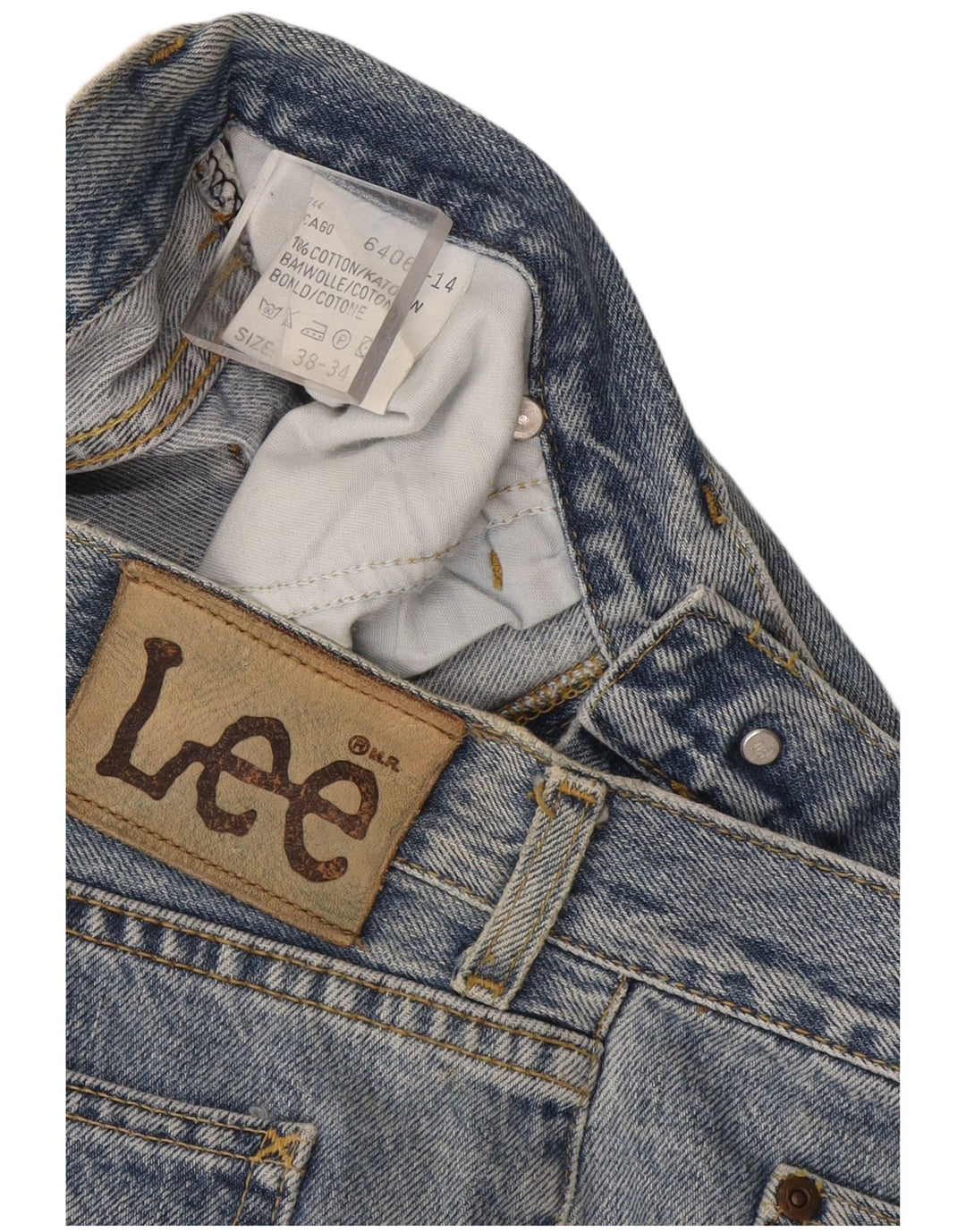 Lee Mens Chicago Straight Jeans W38 L27 Azul Algodão