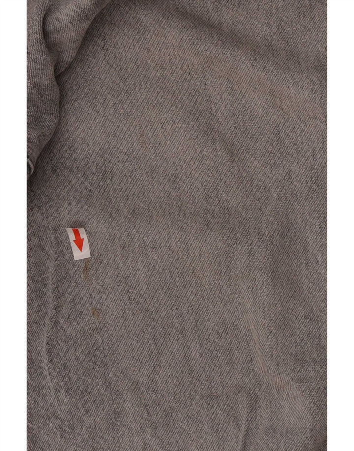 Zara Mens Straight Jeans EU 44 Grande W34 L30 Cinza Algodão