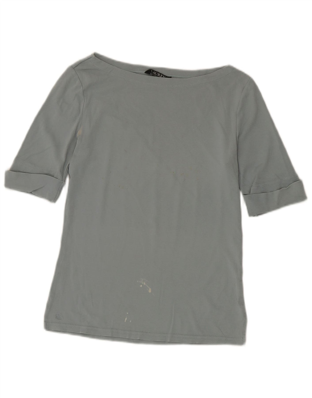 Ralph Lauren Top feminino manga 3/4 Reino Unido 12 cinza médio