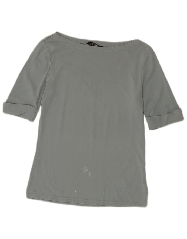 Ralph Lauren Top feminino manga 3/4 Reino Unido 12 cinza médio