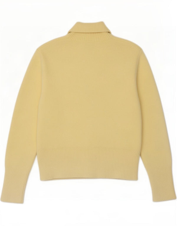 Suéter feminino Zara com gola tartaruga Reino Unido 18 XL amarelo nylon