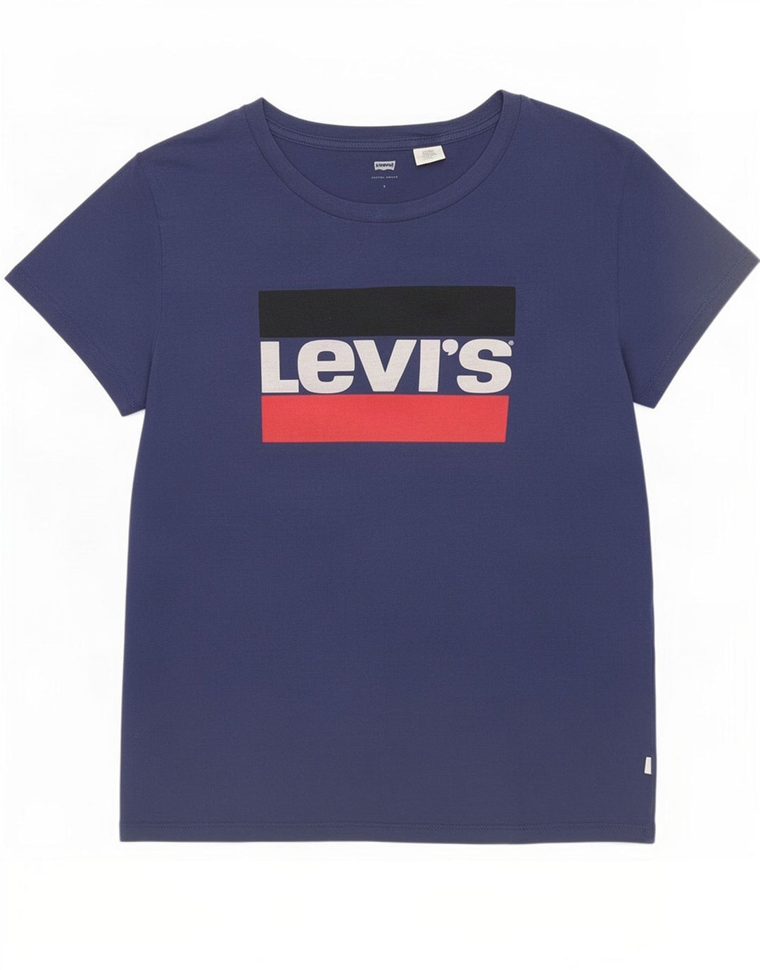 Camiseta feminina gráfica Levi's UK 16 grande azul marinho