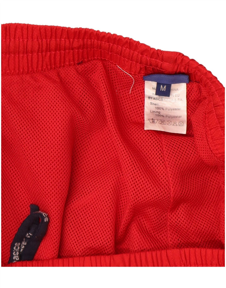 Calça de treino masculina ASICS poliéster vermelho médio