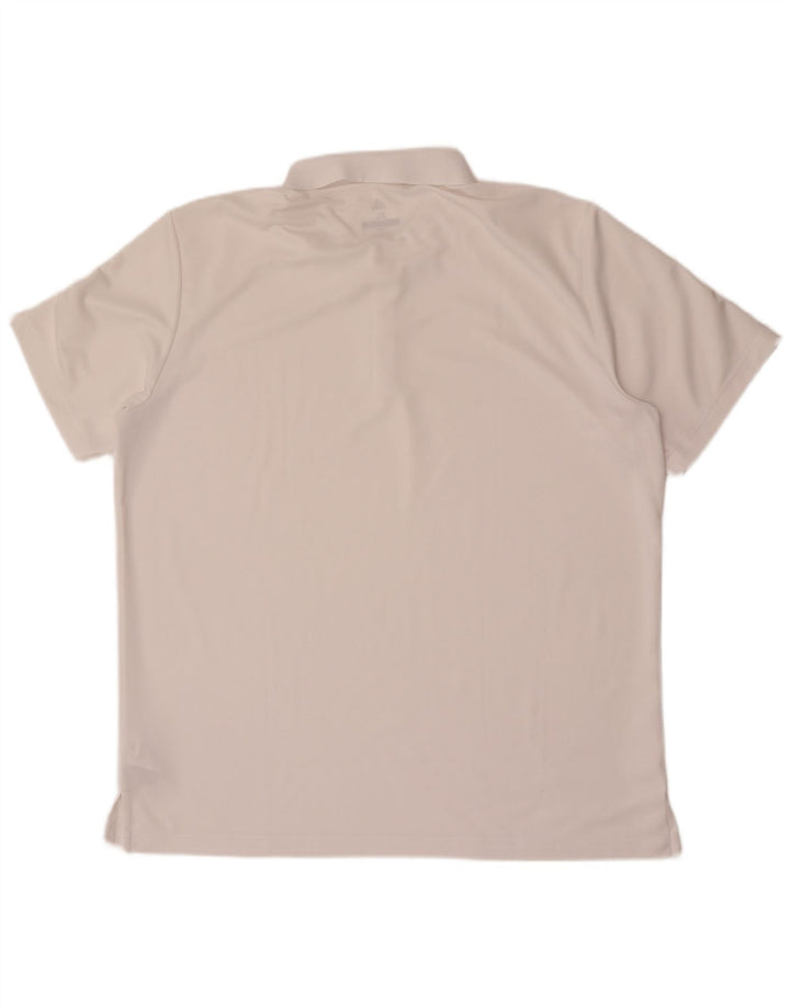 Adidas Mens Golf Polo Shirt XL Branco Poliéster