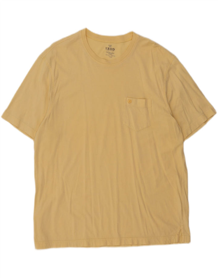 IZOD Mens T-Shirt Top Large Yellow Cotton Vintage Izod and Second-Hand Izod from Messina Hembry 