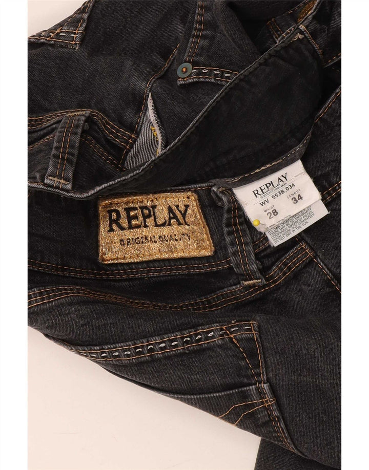 Replay Mens Slim Jeans W28 L34 Cinza Algodão