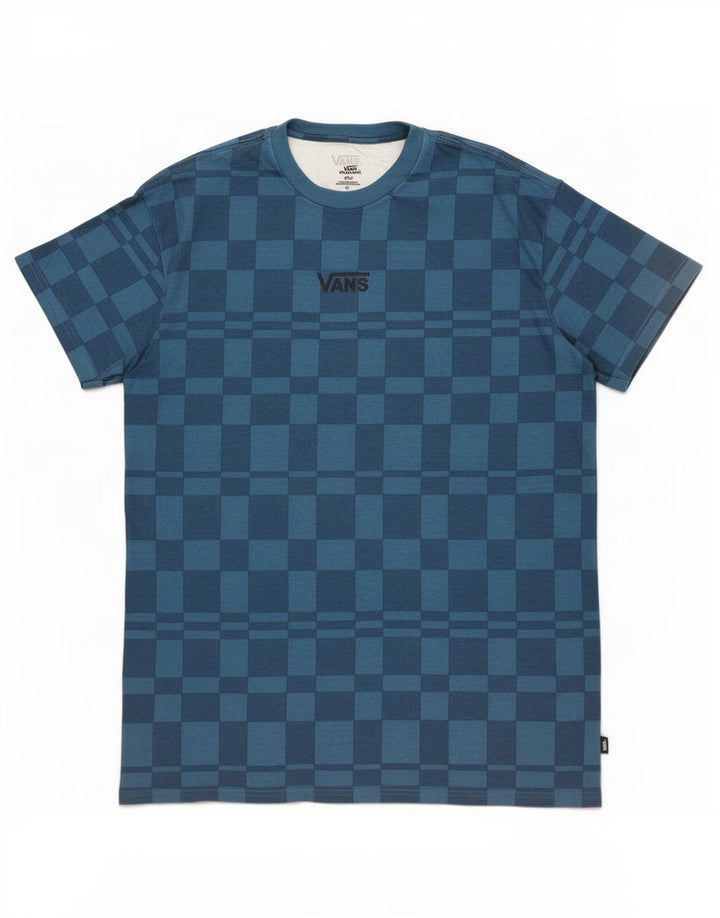 Camiseta masculina Vans Top Pequeno Algodão Geométrico Azul