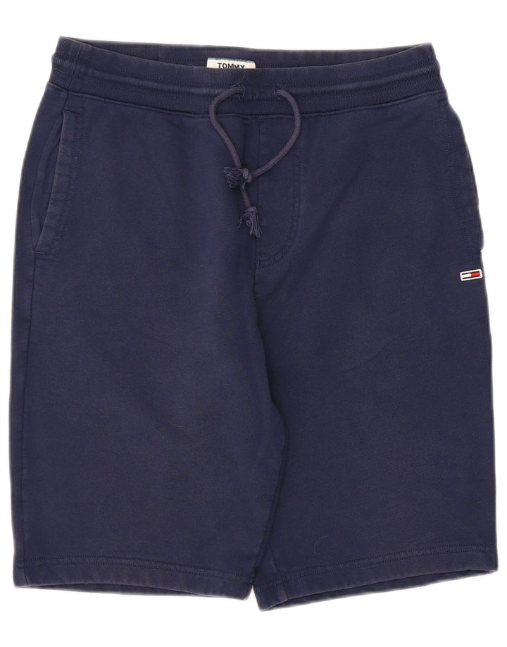 Shorts esportivos masculinos Tommy Hilfiger pequenos algodão azul marinho