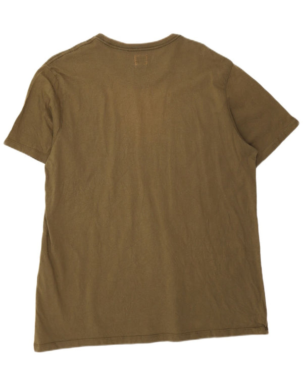 Camiseta masculina padrão Levi's Top XL algodão cáqui