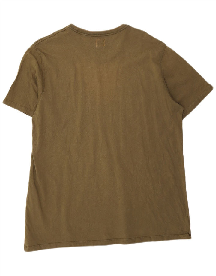 Camiseta masculina padrão Levi's Top XL algodão cáqui
