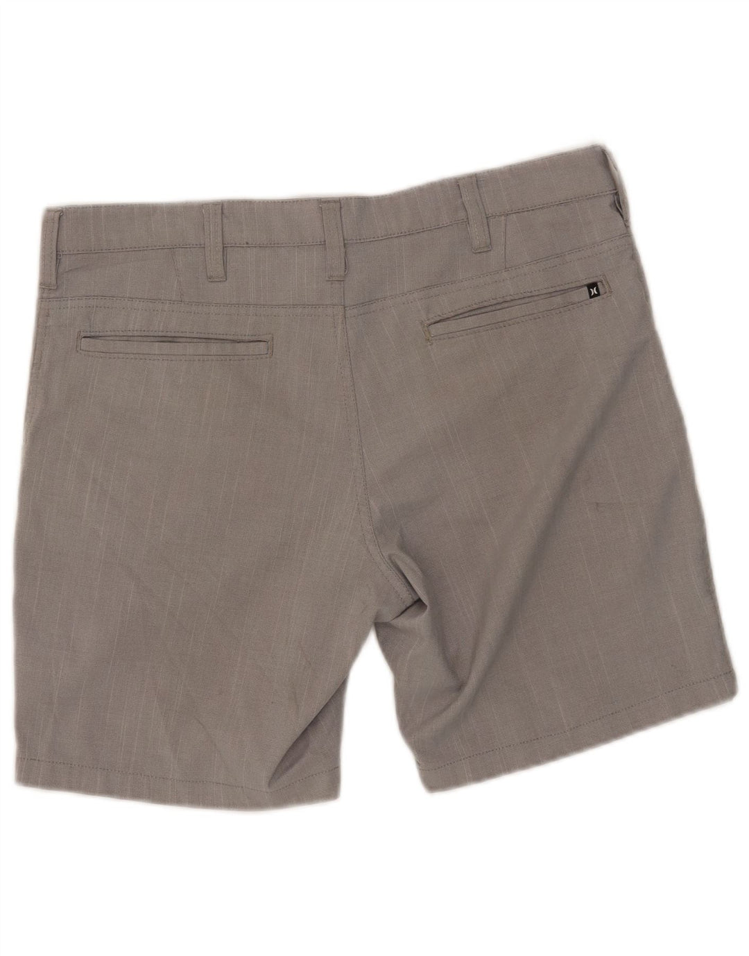 Hurley Mens Chino Shorts W32 Poliéster Cinza Médio