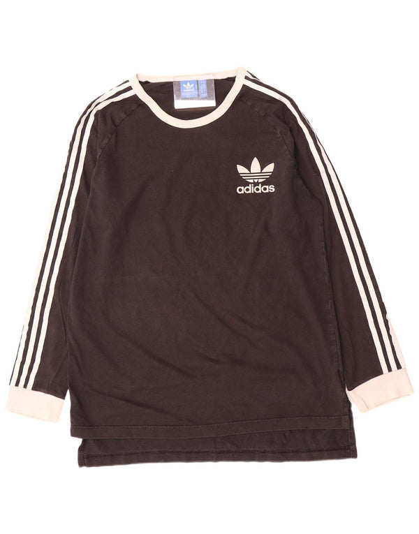 Adidas Mens Top Manga Longa Grande Algodão Colorblock Preto