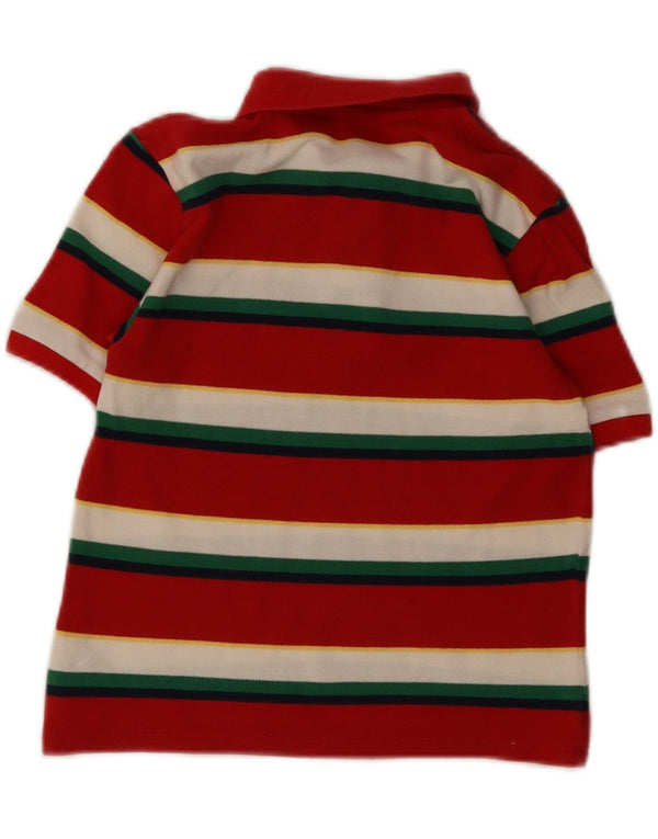 Polo Ralph Lauren Camisa masculina 6-7 anos algodão listrado vermelho