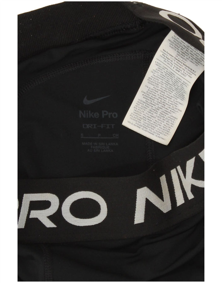 Shorts esportivos gráficos Nike Womens Dri Fit UK 10 pequeno poliéster preto