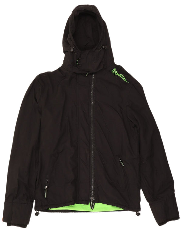 Jaqueta corta-vento masculina Superdry UK 42 XL preto nylon