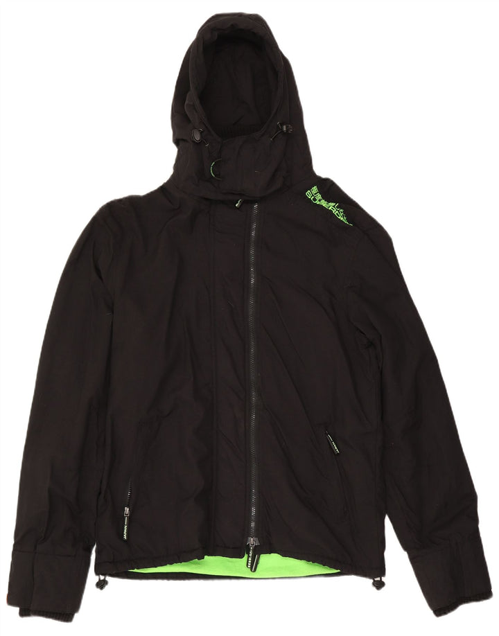 Jaqueta corta-vento masculina Superdry UK 42 XL preto nylon