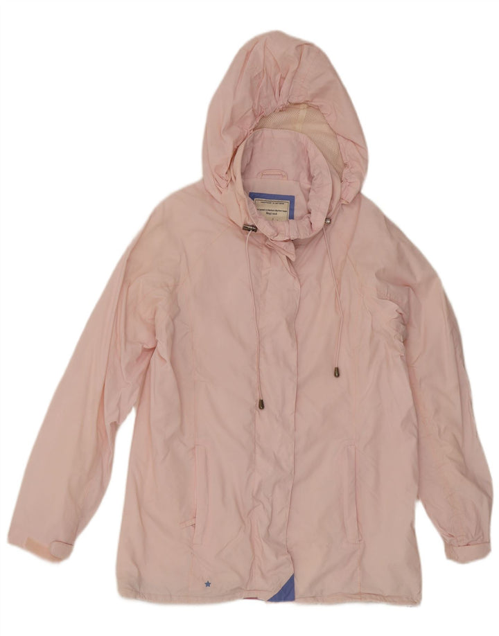 Jaqueta de chuva feminina Joules com capuz grande tamanho UK 8 pequena rosa