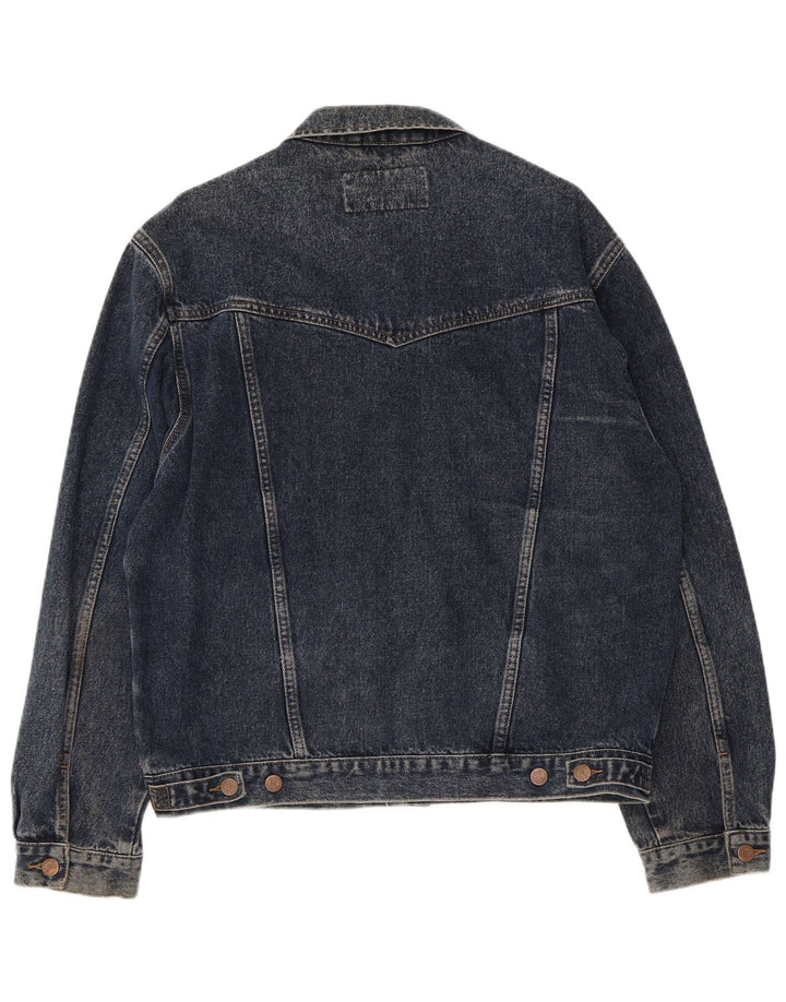 Jaqueta jeans masculina Wrangler Reino Unido 40 grande algodão azul marinho