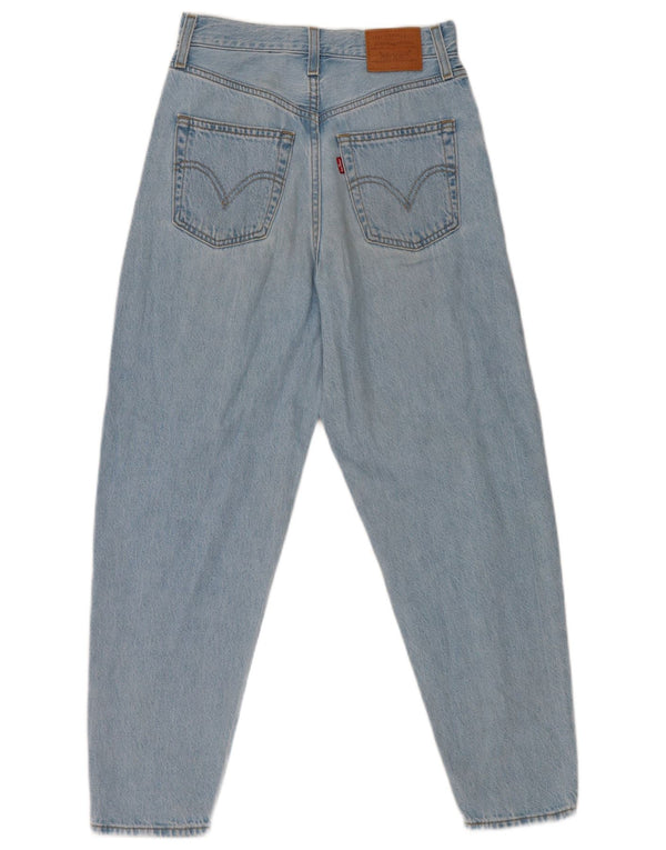 Calça jeans feminina Levi's cintura alta solta ajuste cônico W24 L27 algodão azul