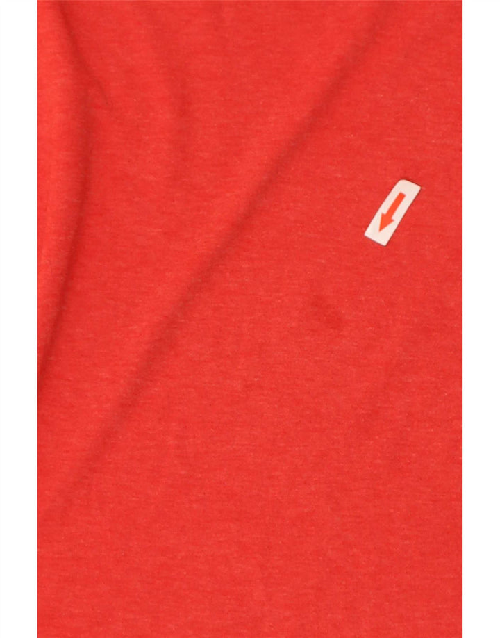Camiseta masculina Adidas regular de manga curta top pequeno poliéster vermelho