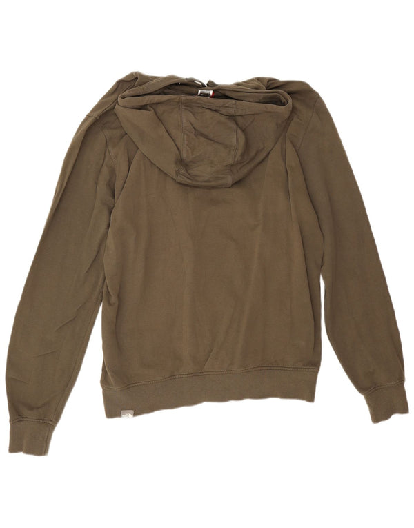 Suéter com capuz gráfico masculino The North Face grande algodão cáqui