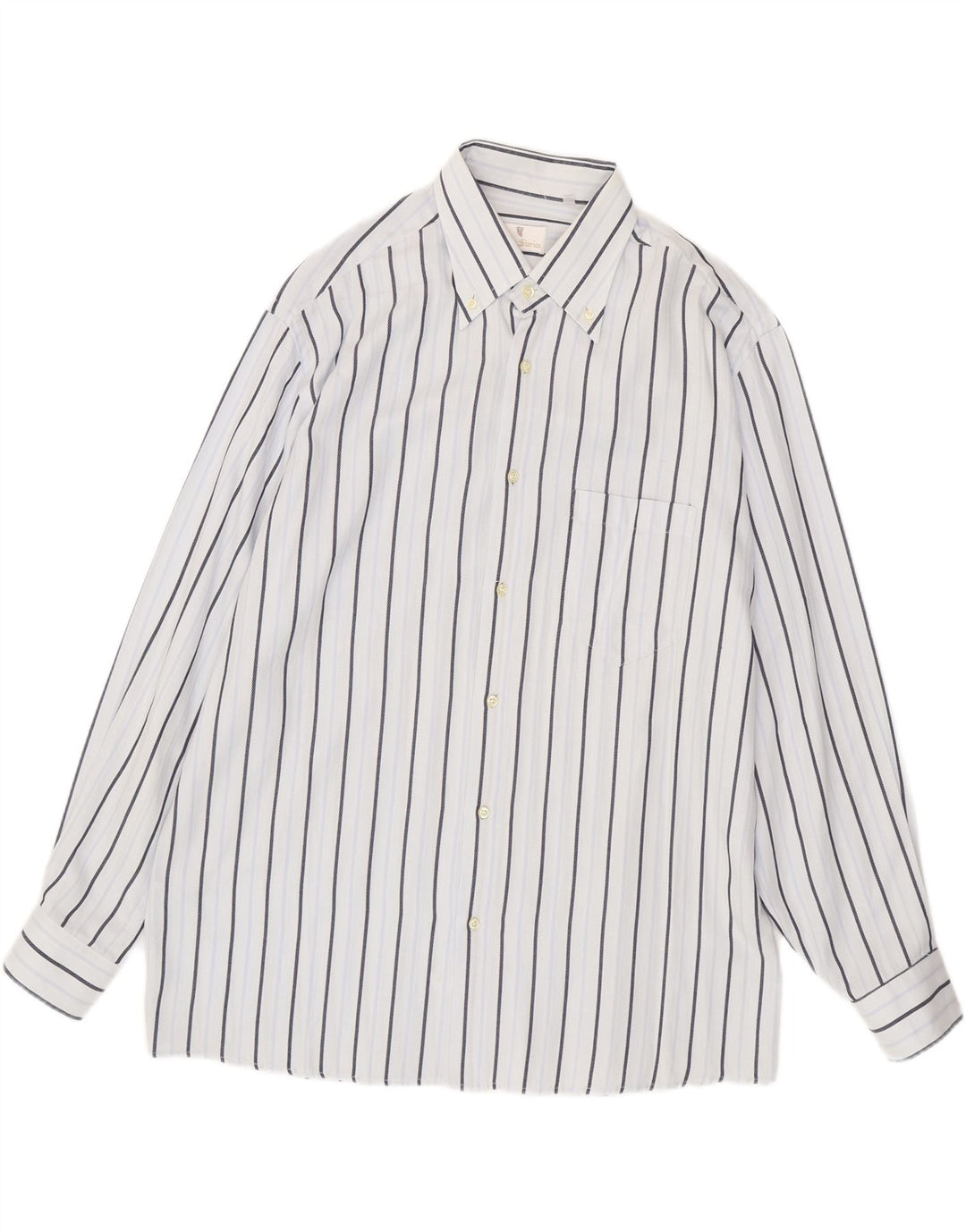 Camisa masculina VINTAGE XL algodão listrado branco