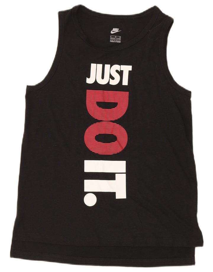 Colete gráfico Nike Boys Top 13-14 anos XL preto poliéster