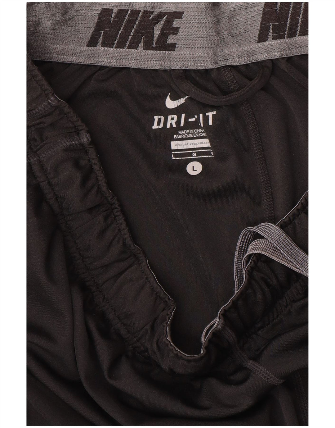 Shorts esportivos masculinos Nike Dri Fit grandes pretos