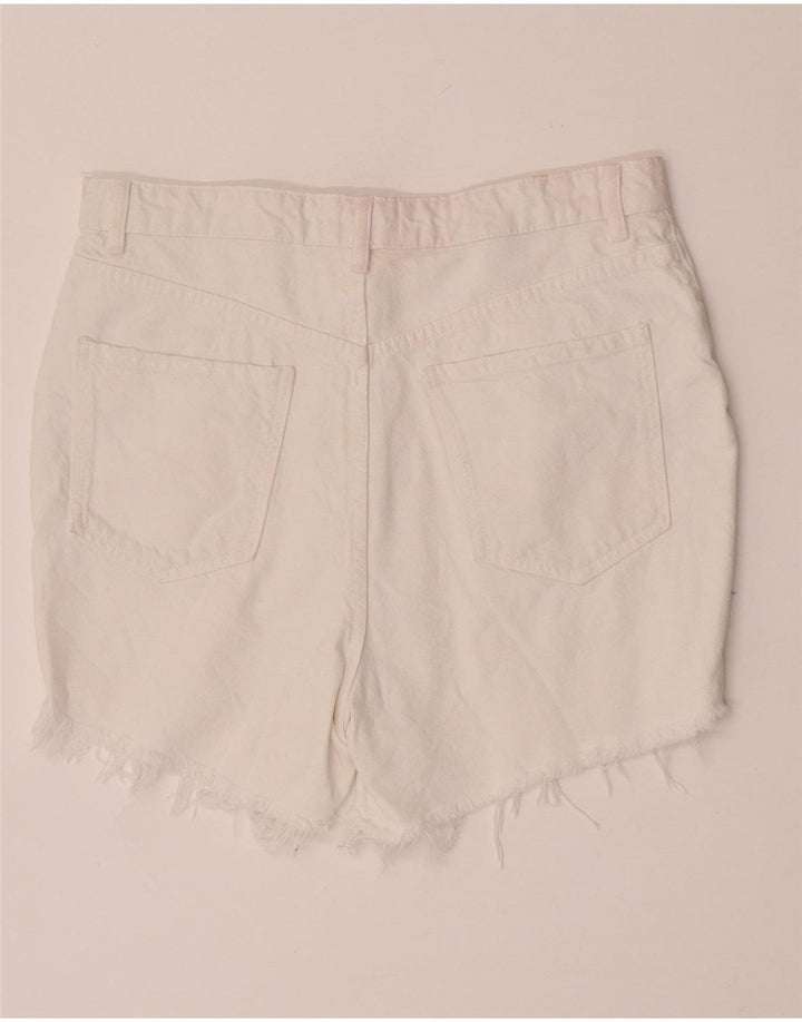 Shorts jeans feminino Zara EU 42 grande W32 branco