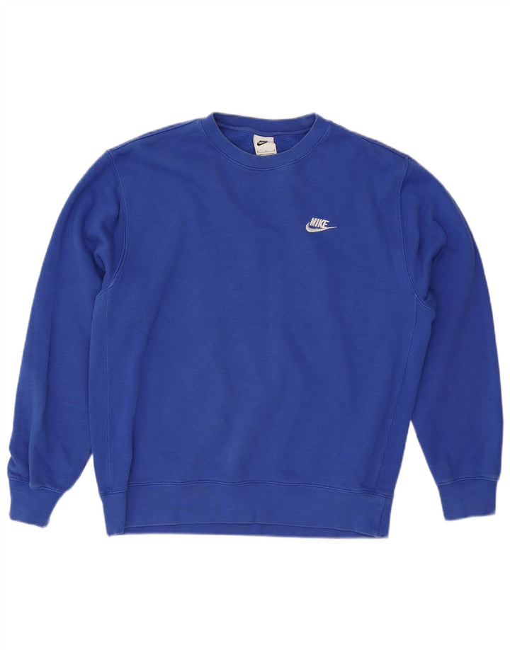 NIKE Mens Moletom Jumper Médio Algodão Azul