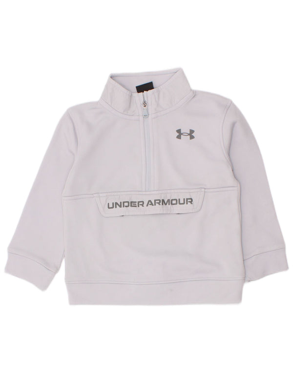 Suéter Under Armour Baby Boys gráfico com zíper e gola 18-24 meses cinza