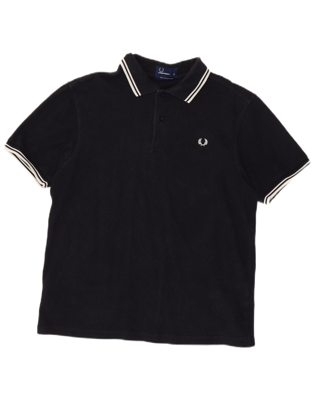Camisa polo masculina Fred Perry médio algodão azul marinho