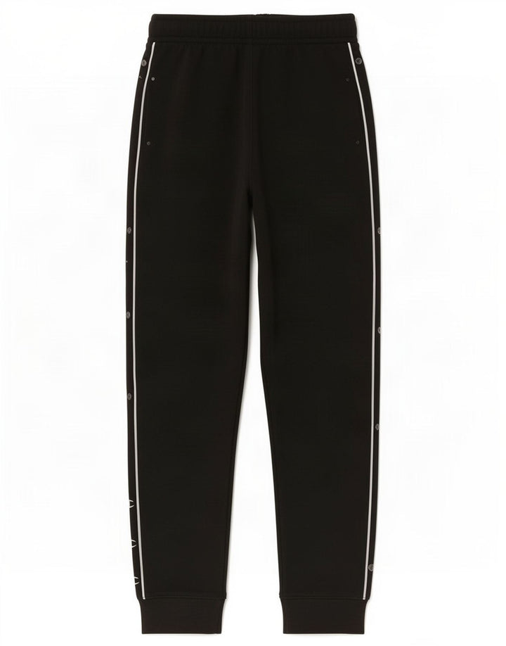 Calça esportiva masculina Champion com estampa gráfica, joggers médios de algodão preto