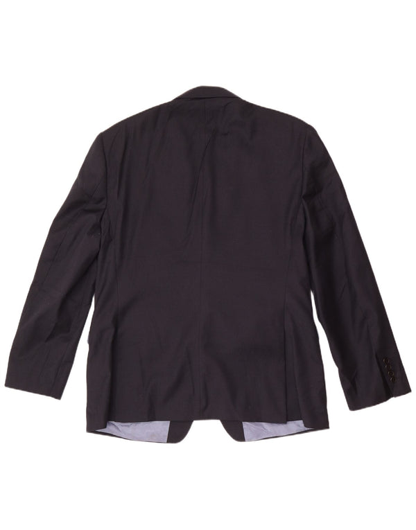 Jaqueta blazer masculina de 2 botões French Connection Reino Unido 44 2XL lã azul marinho