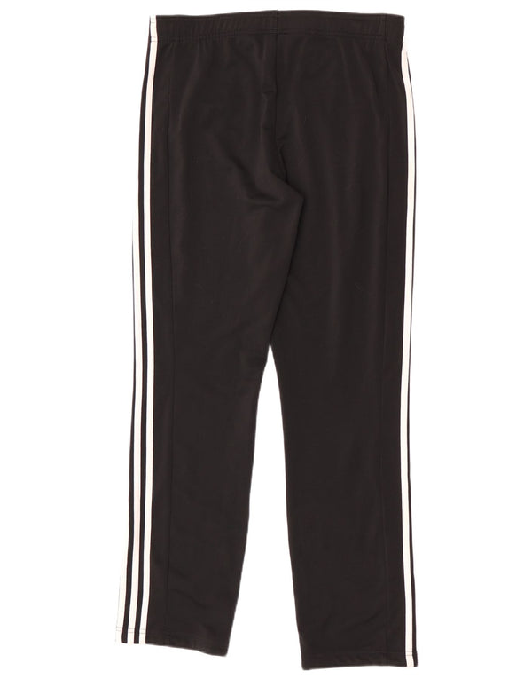Calça de treino feminina Adidas UK 8/10 pequena poliéster preta