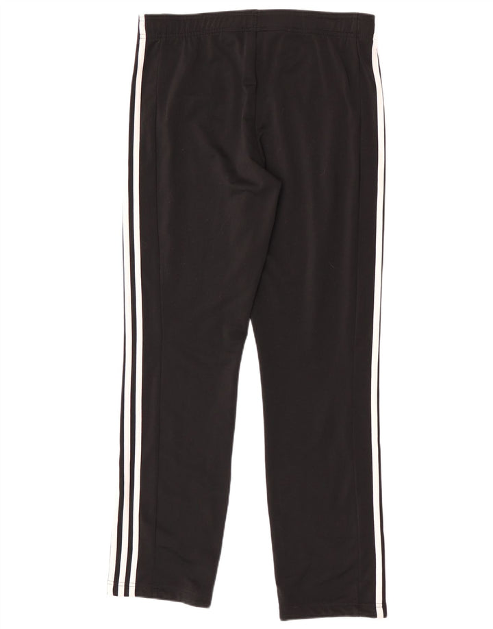Calça de treino feminina Adidas UK 8/10 pequena poliéster preta