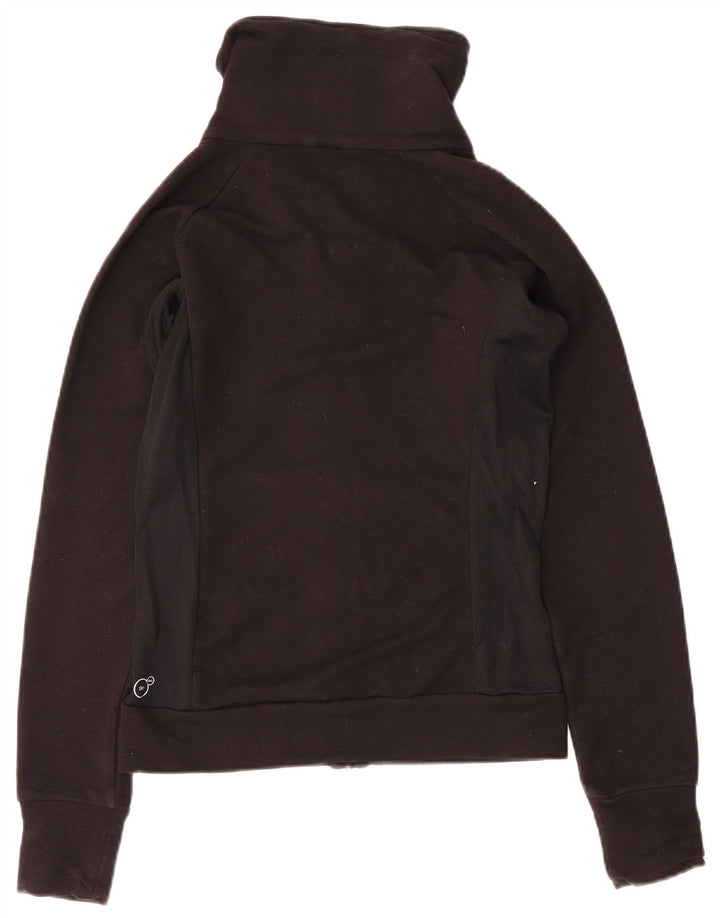 PUMA Womens Tracksuit Top Jacket UK 8 Pequeno Algodão Preto