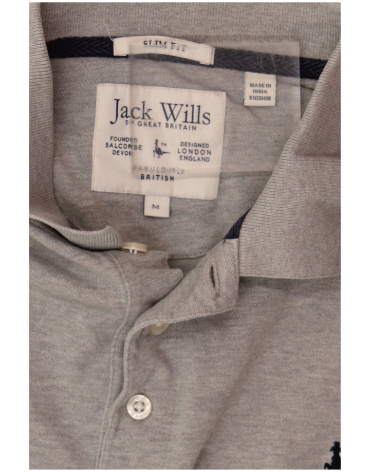 Camisa polo masculina JACK WILLS Slim Fit cinza médio