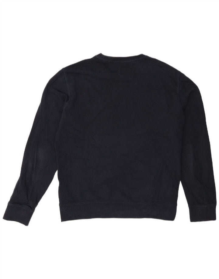 Suéter masculino Marks & Spencer grande algodão azul marinho