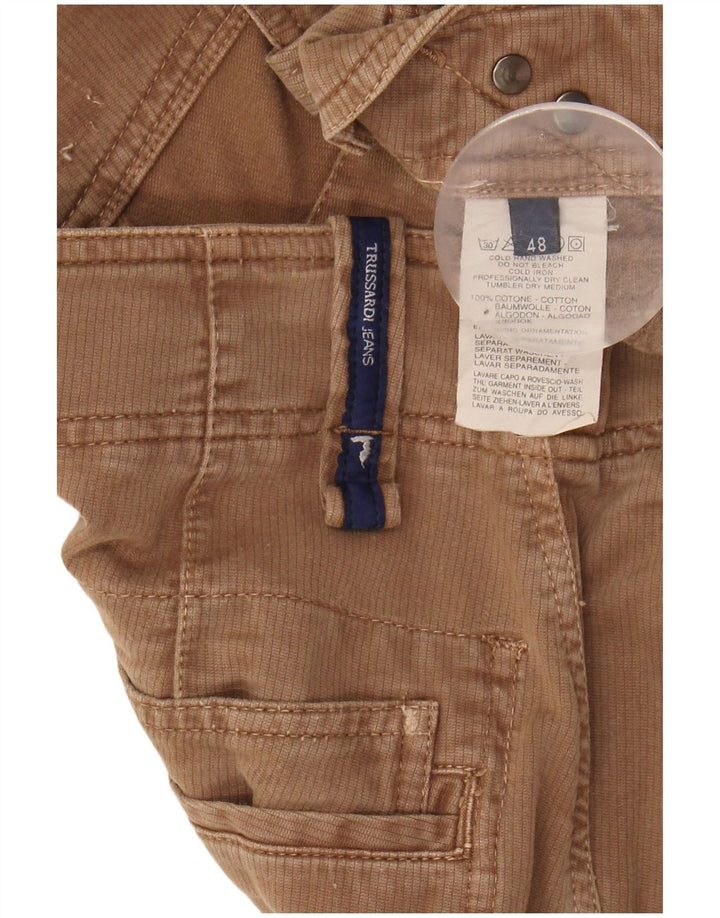TRUSSARDI Calça Chino Masculina Reta W36 L33 Algodão Marrom