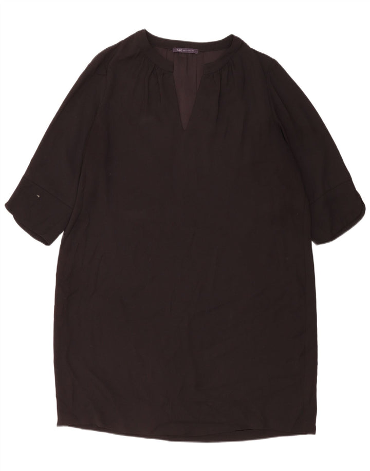 Vestido feminino Marks & Spencer manga 3/4, UK 20 2XL poliéster preto