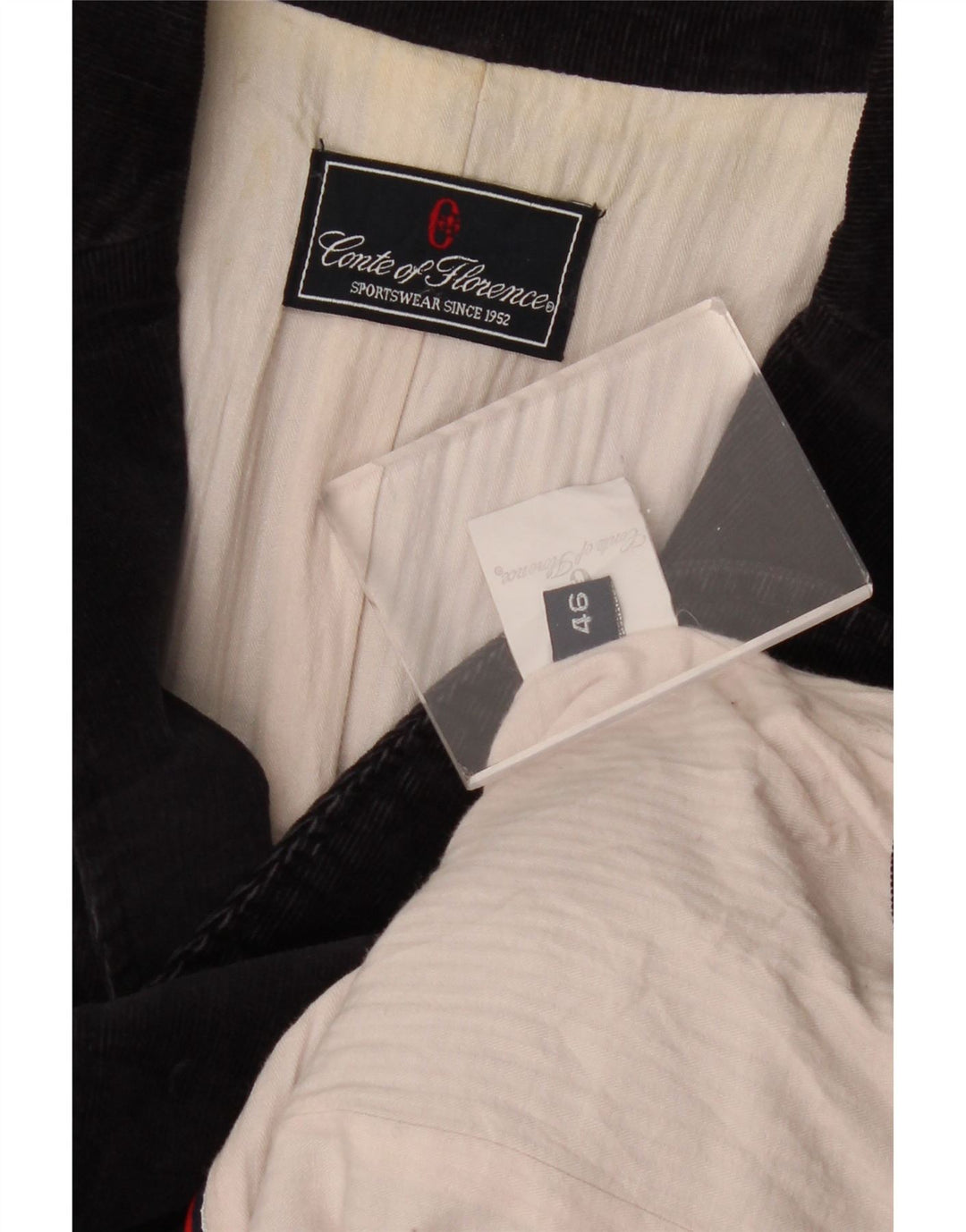 Jaqueta blazer feminina de 2 botões CONTE OF FLORENCE IT 46 grande azul marinho